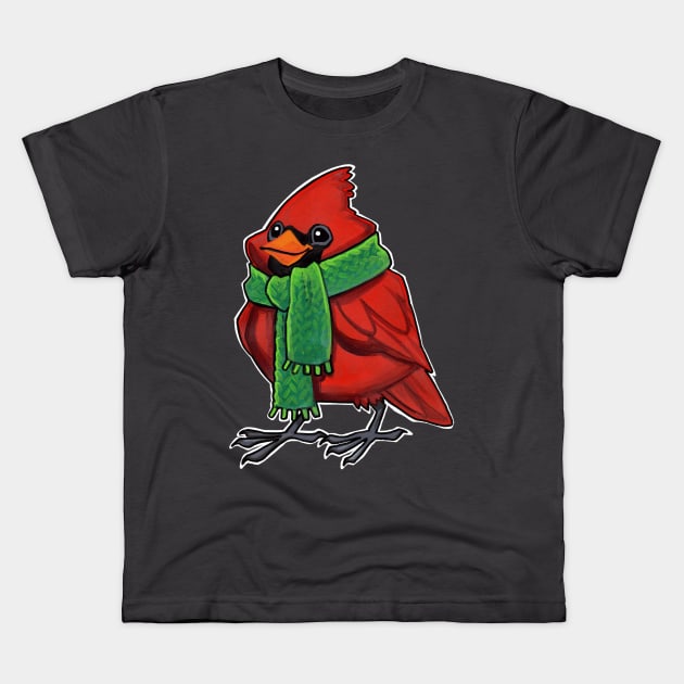 Comfy Cardinal Kids T-Shirt by BiancaRomanStumpff